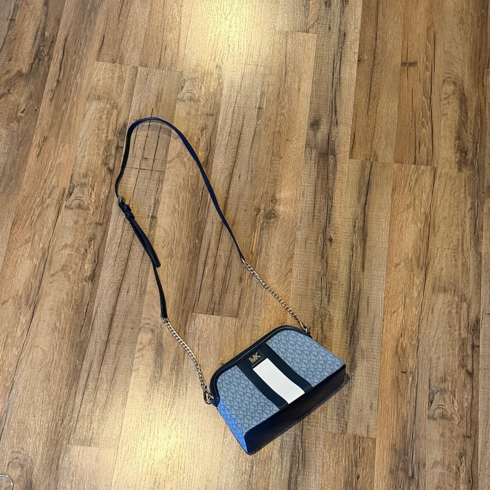 Michael Kors Blue and Black Crossbody Bag